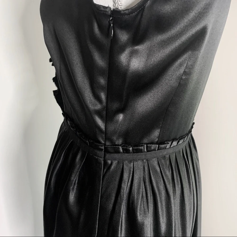 CYNTHIA STEFFE 100% SILK LITTLE BLACK DRESS SIZE 6 - Picture 8 of 10